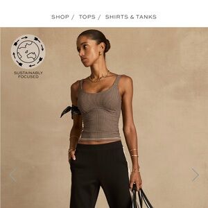 The Upside Brown Checkered Tank Top